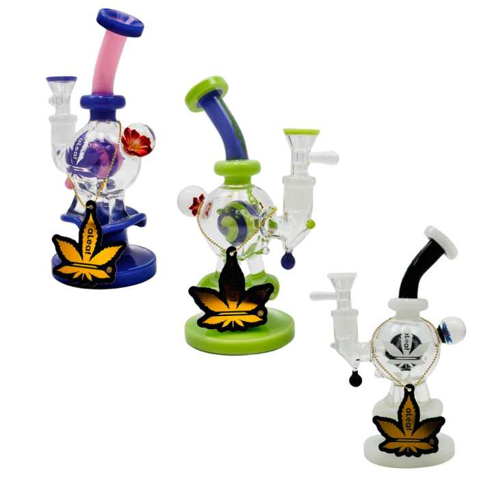ALEAF 8" Lily Bomb Water Pipe – Premium Glass Bong