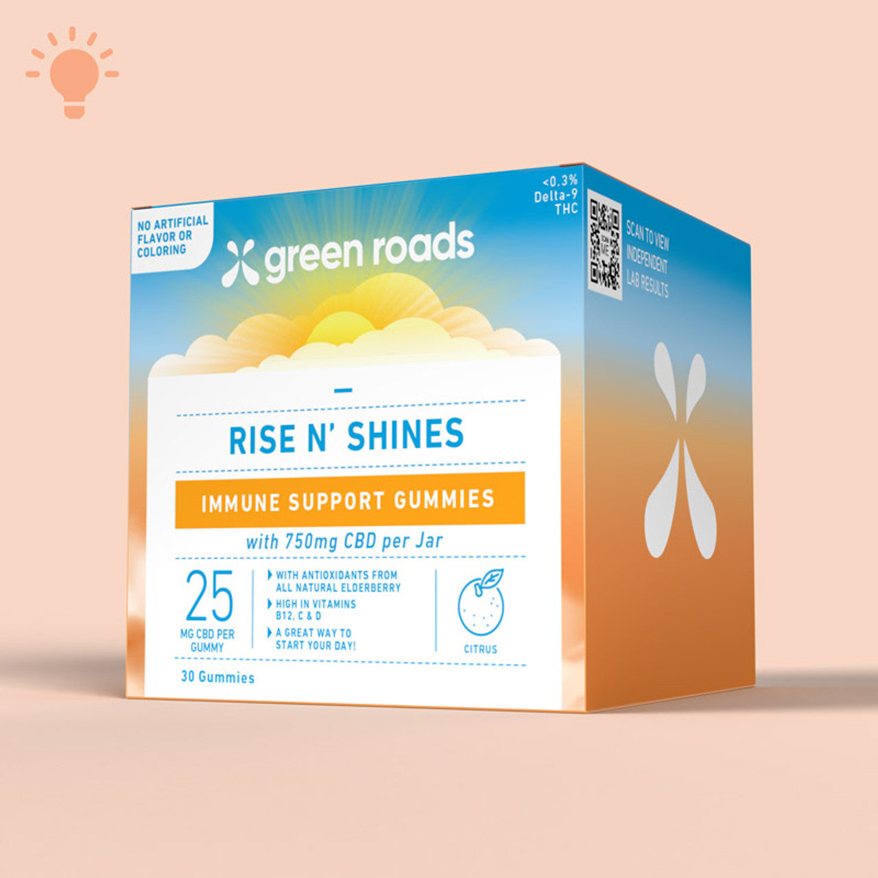 Green Roads Rise N' Shines Immune Support Gummies - (30ct) 750mg