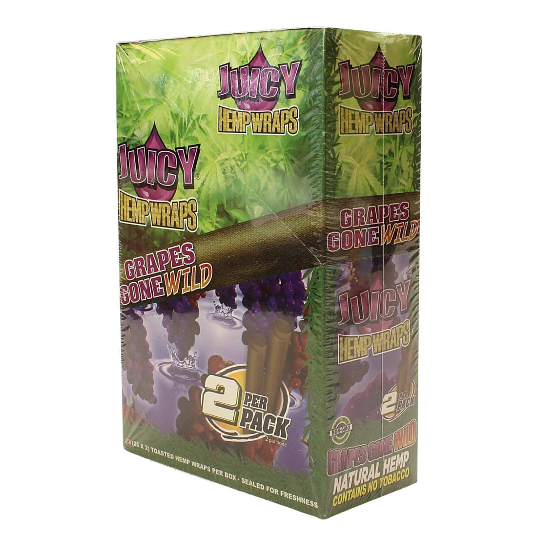Juicy Hemp Wraps - 2 Piece Per Pack - 25 Packs Per Box