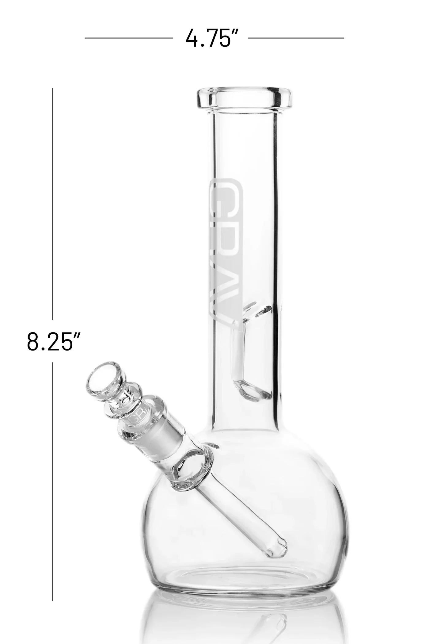 GRAV® Small Clear Round Base Water Pipe