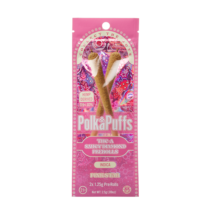 Polka Puffs THC-A Saucy Diamonds Pre Rolls