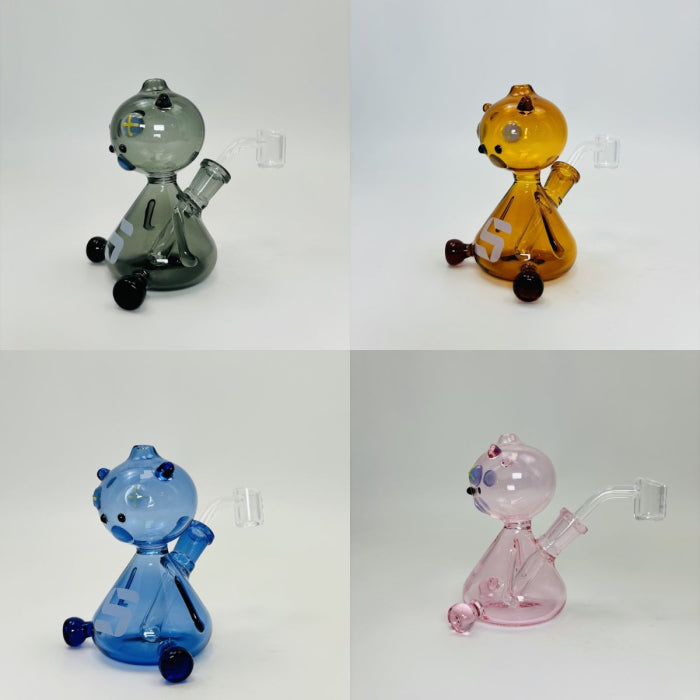 Silo Glass - Bear-Alien Waterpipe - 4 Inches