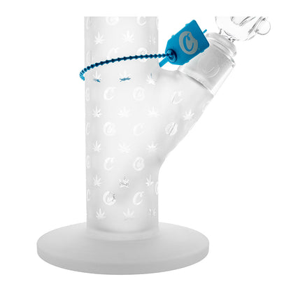 Cookies 14'' V Straight Waterpipe - Clear Logo