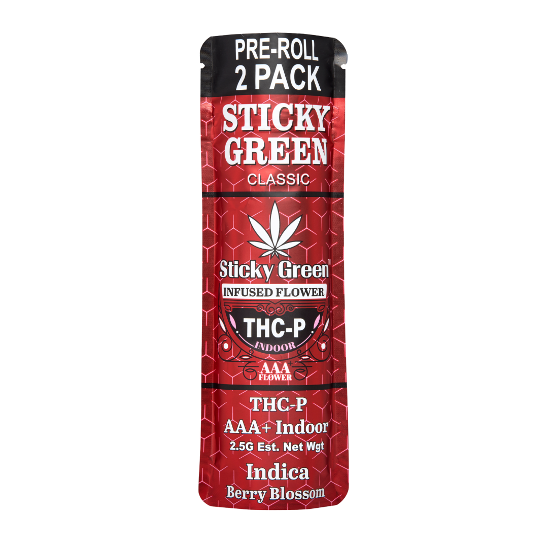 Sticky Green THCP 2ct Pre Rolls 2.5g
