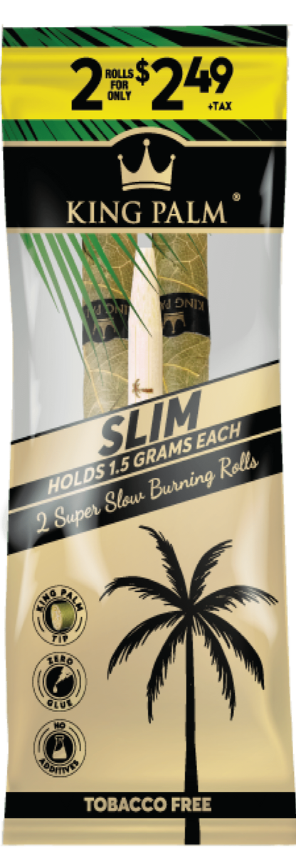 King Palm Slim Rollies - 2 Pack - 20 Pack Per Display