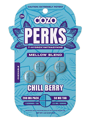 Dozo Perks Maximum Strength 7-OH 200mg 4ct