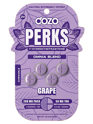 Dozo Perks Maximum Strength 7-OH 200mg 4ct