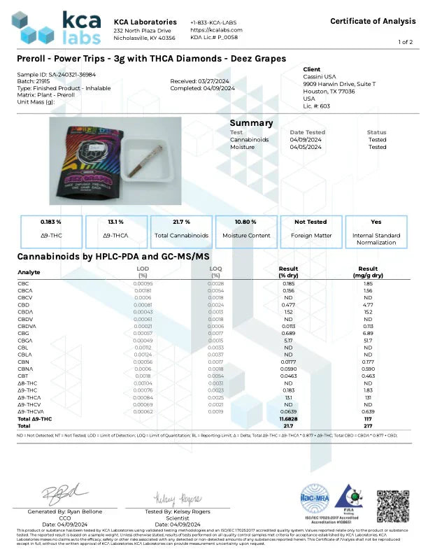 Hi on Nature THCA Diamond Triple Infused Pre-Rolls 3ct