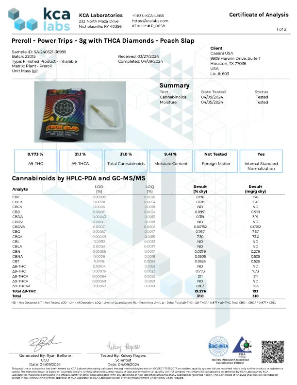 Hi on Nature THCA Diamond Triple Infused Pre-Rolls 3ct