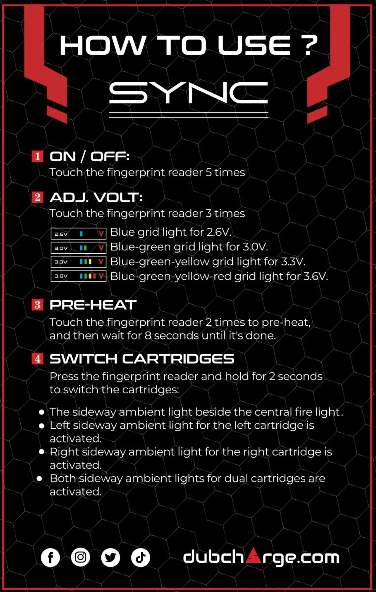 Sync Touch Switch Battery + 2 DubZotics Cartridges