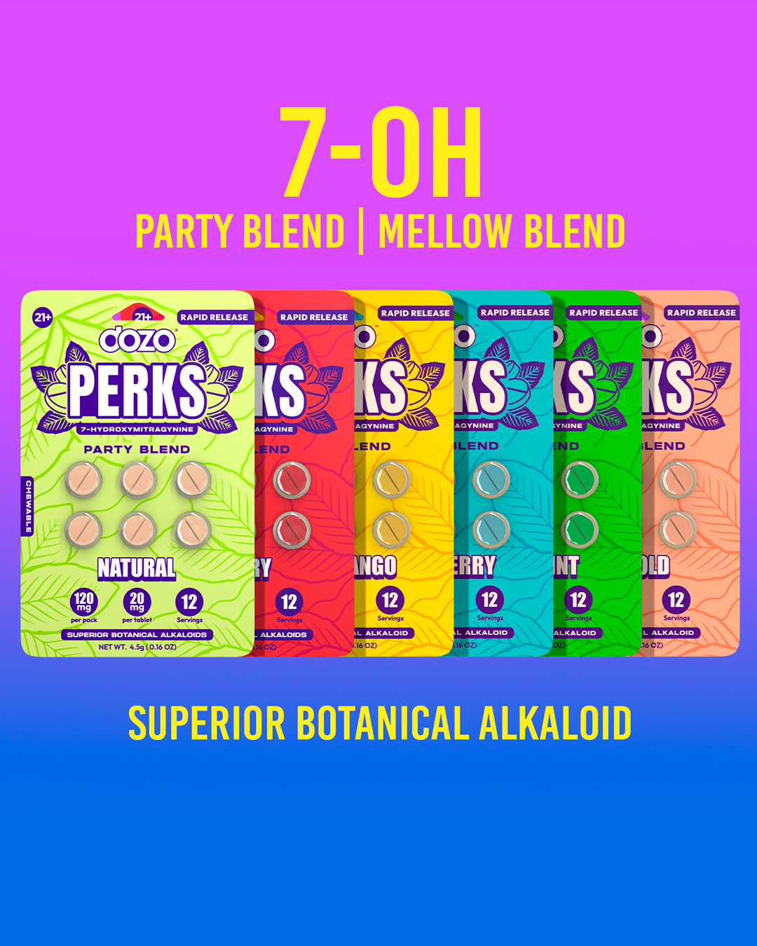 Dozo PERKS 7-OH 120mg 6ct