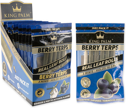 King Palm Mini Sized Cones - 15 Packs, 5 Rolls Per Pack