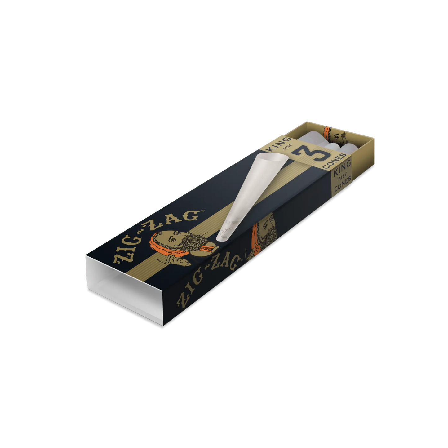 Zig Zag Ultra Thin Cones - King Size - 3 Cones Per Pack - 36 Packs Per Display