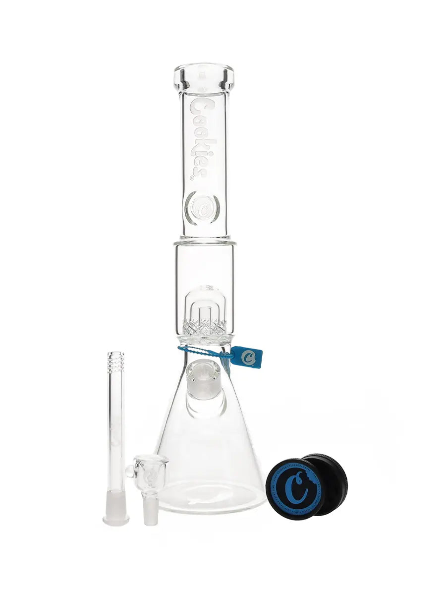 Cookies 17'' Beaker 2 Da Dome Waterpipe - Clear Logo