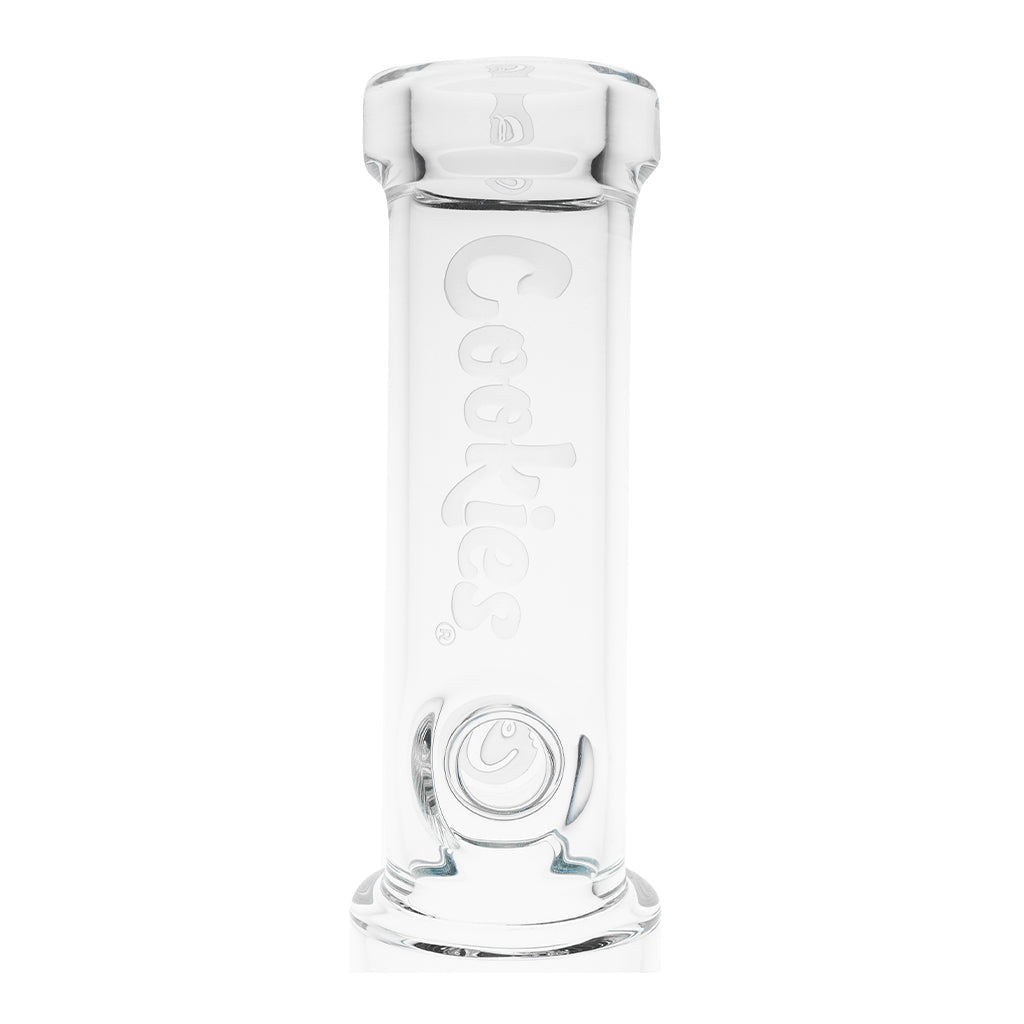 Cookies 17'' Straight 2 Da Dome Waterpipe - Clear Logo