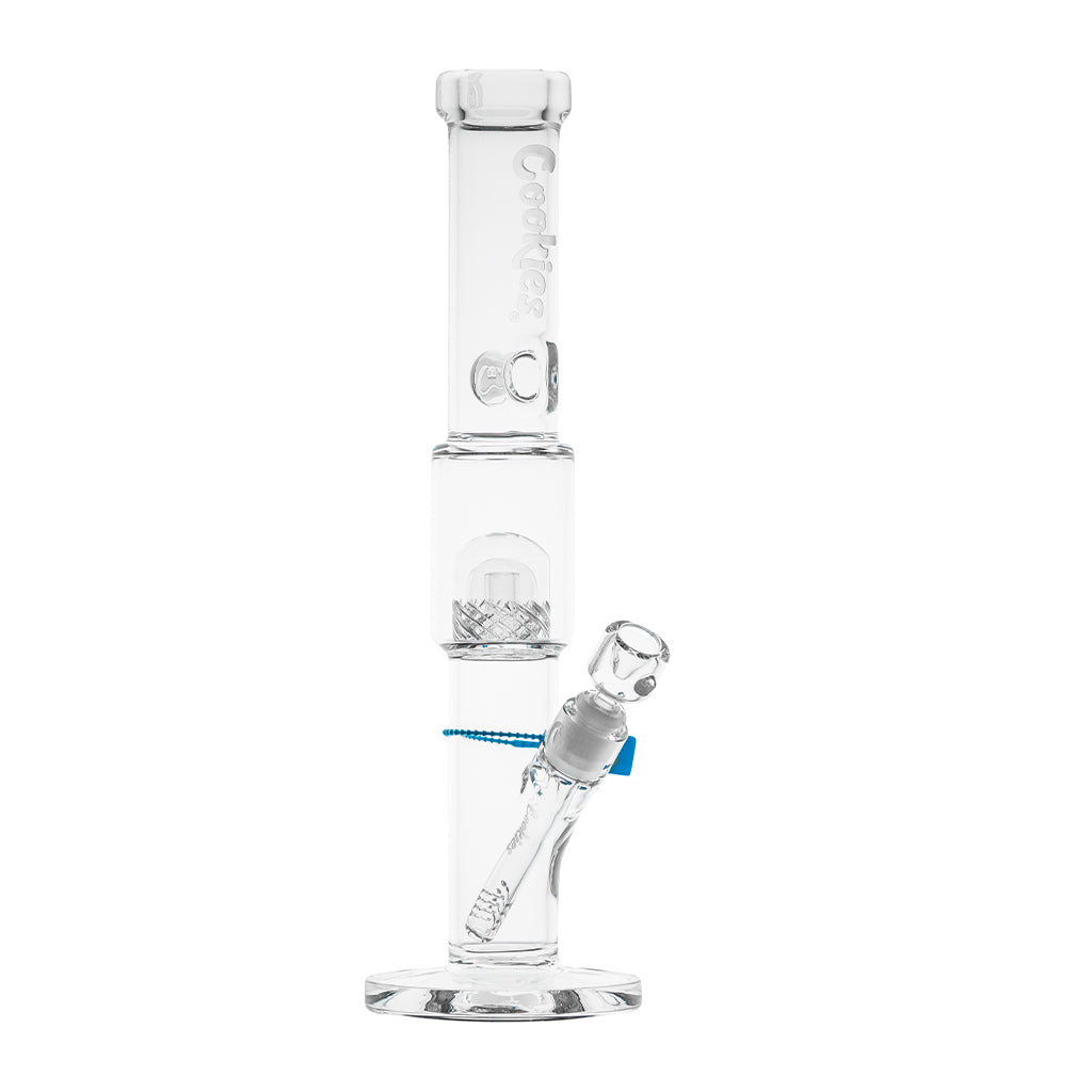 Cookies 17'' Straight 2 Da Dome Waterpipe - Clear Logo