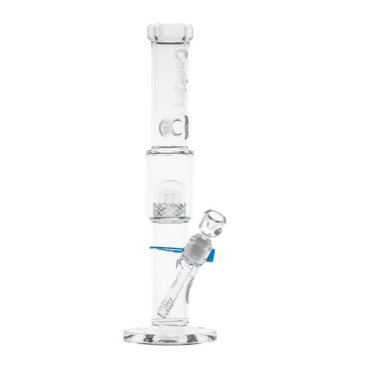 Cookies 17'' Straight 2 Da Dome Waterpipe - Clear Logo