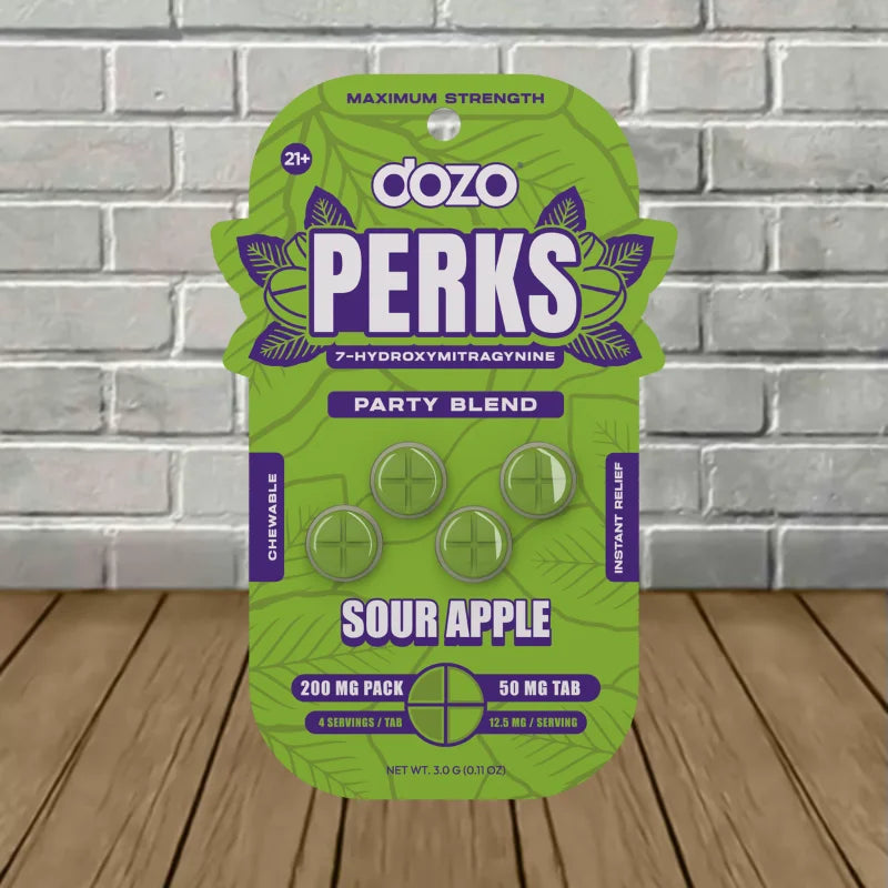 Dozo Perks 7-OH+Caffeine Euphoria Blend Kratom 4CT