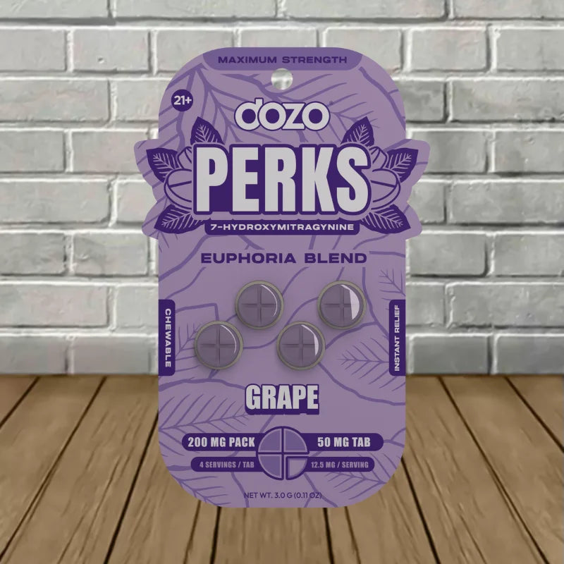 Dozo Perks 7-OH+Caffeine Euphoria Blend Kratom 4CT