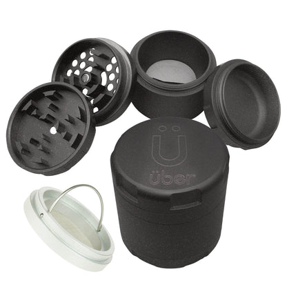 Uber 4.2 Non Stick Grinder 4pc 2.5" 63mm CNC - Matte