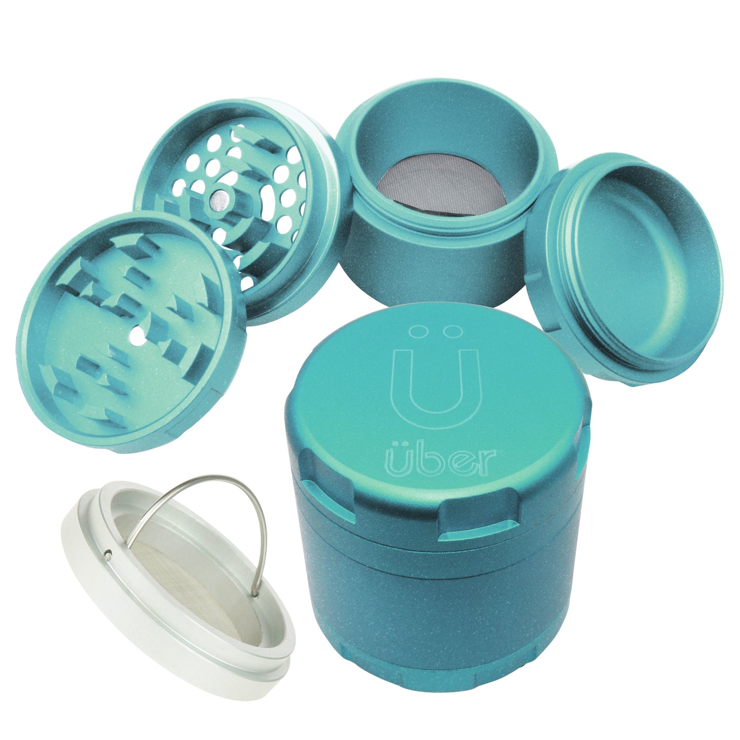 Uber 4.2 Non Stick Grinder 4pc 2.5" 63mm CNC - Matte