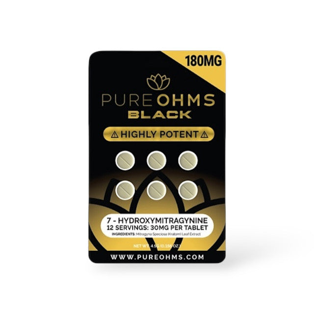 Pure Ohms Black 7OH Tabs 180mg 6ct