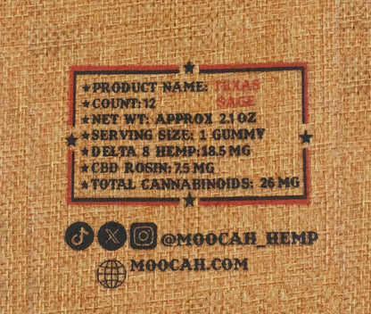 Moocah MYSTERY 20mg D8 + 5mg CBD rosin - 6ct