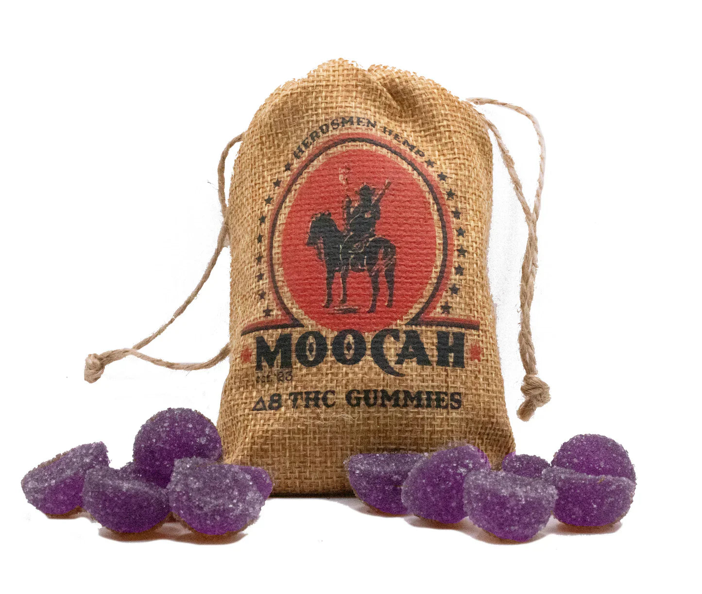 Moocah Gummies 20mg D8 + 5mg CBD rosin - 6 or 12 ct