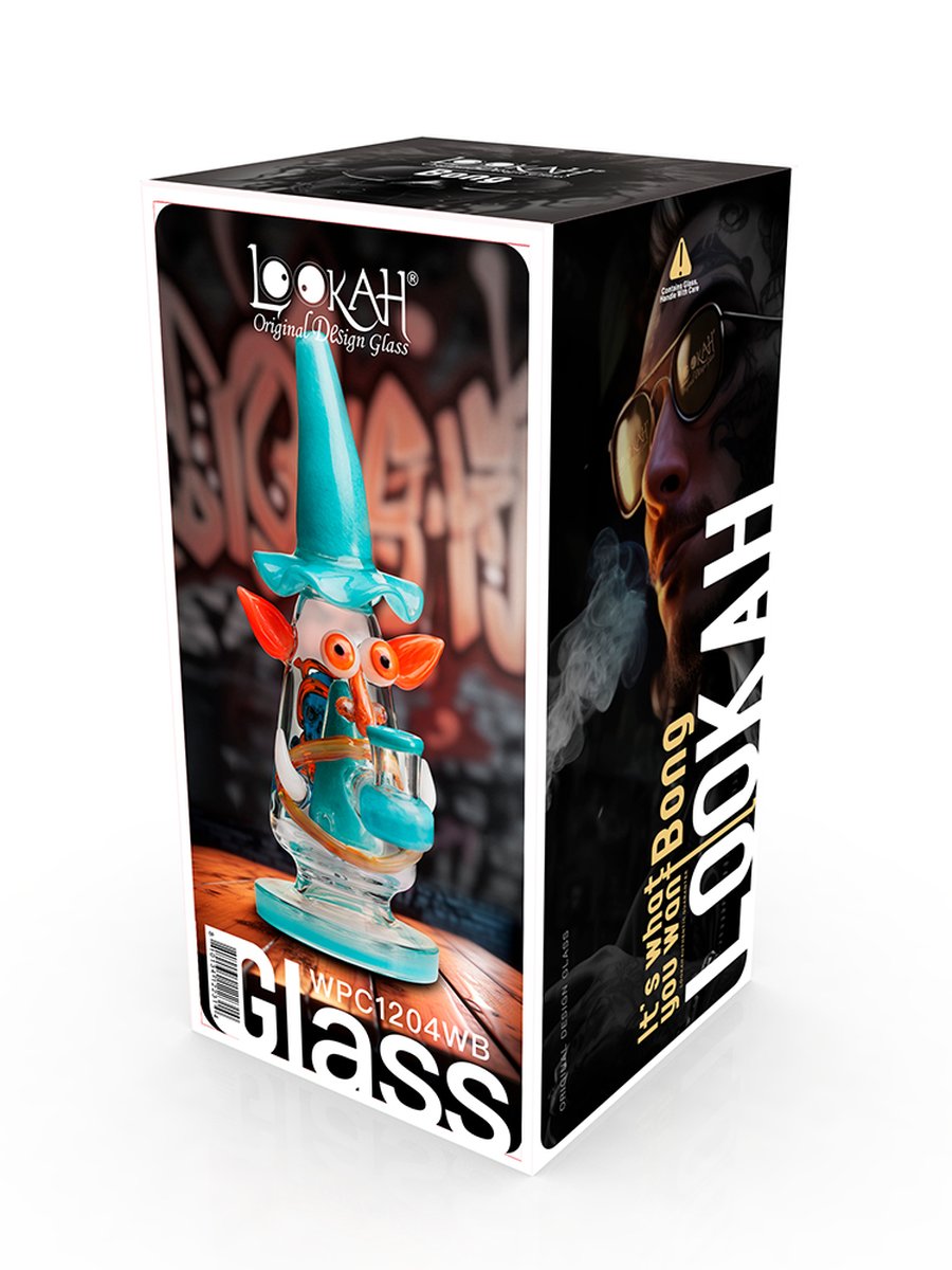 Lookah 9" Mini Wizard Glass Dab Rig - Green