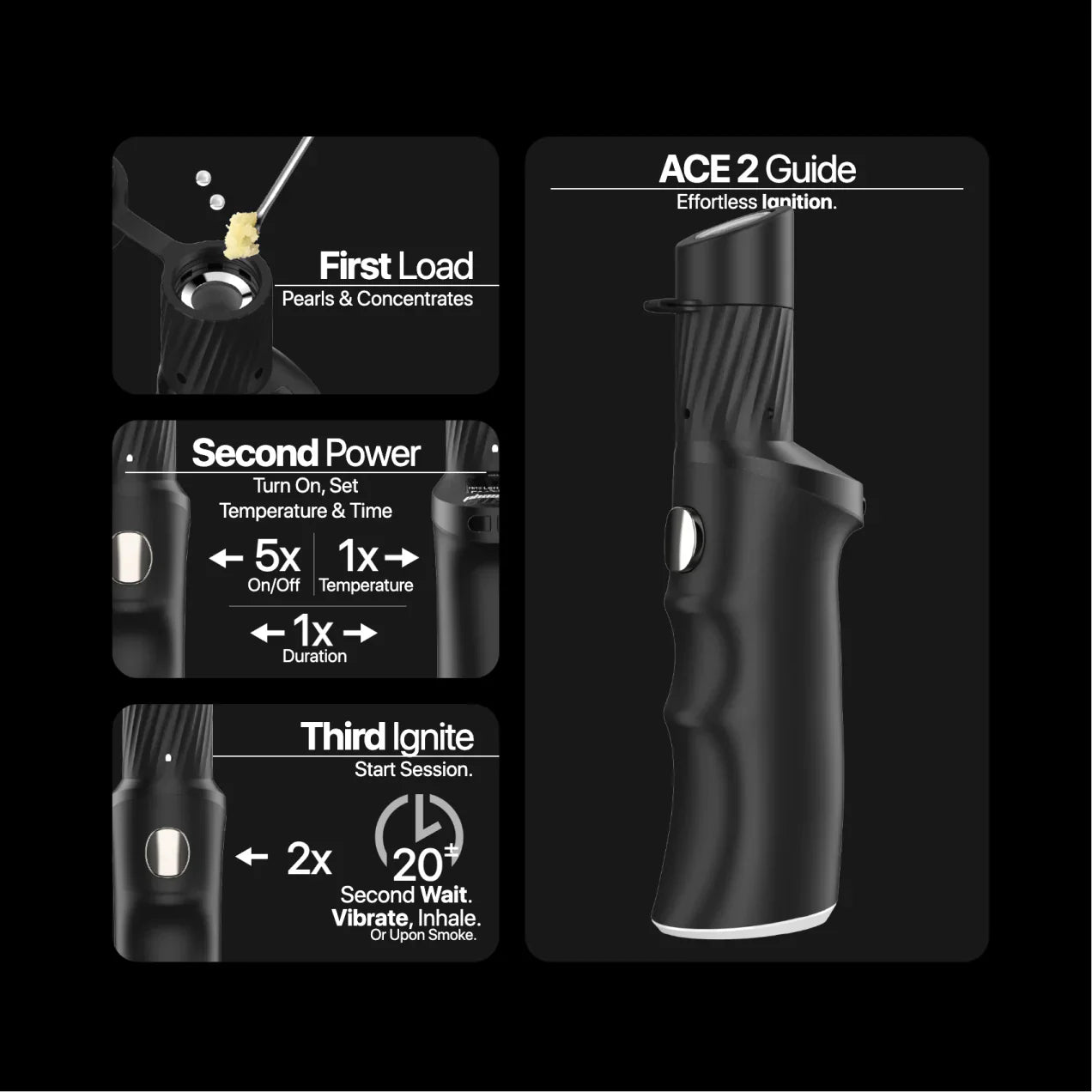 Yocan Black Phaser ACE 2 Concentrate Vaporizer