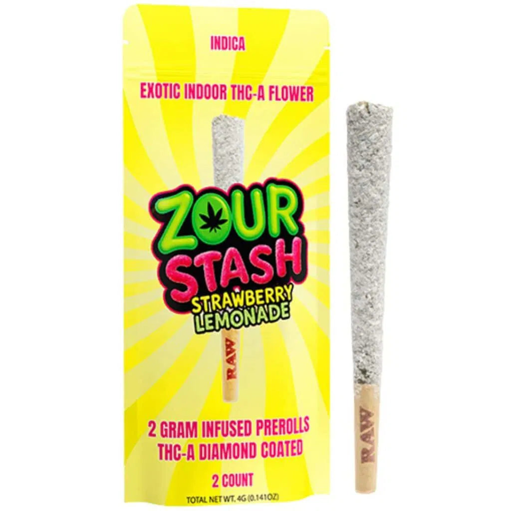 Zour Stash THCa Liquid Diamonds Pre-rolls 4g 2ct