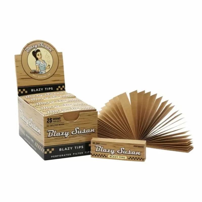 Blazy Susan Perforated Tips - 50 Tips Per Pack - 25 Packs Per Box
