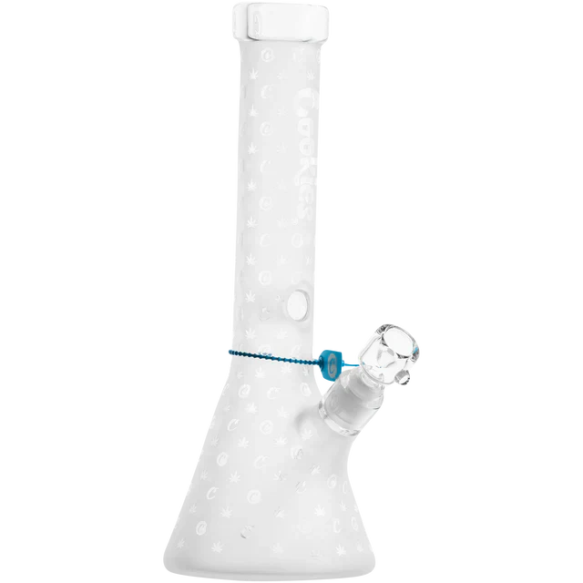 Cookies 14'' V Beaker Waterpipe - Clear Logo