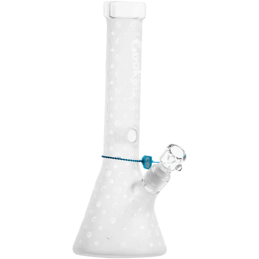 Cookies 14'' V Beaker Waterpipe - Clear Logo