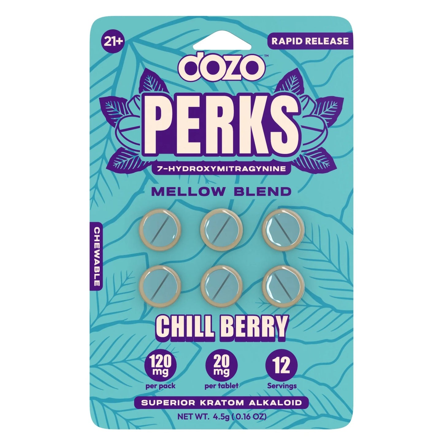 Dozo Perks 7-Hydroxymitragynine Kratom 6CT