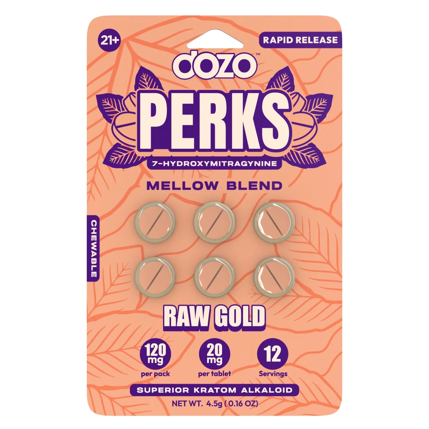 Dozo Perks 7-Hydroxymitragynine Kratom 6CT