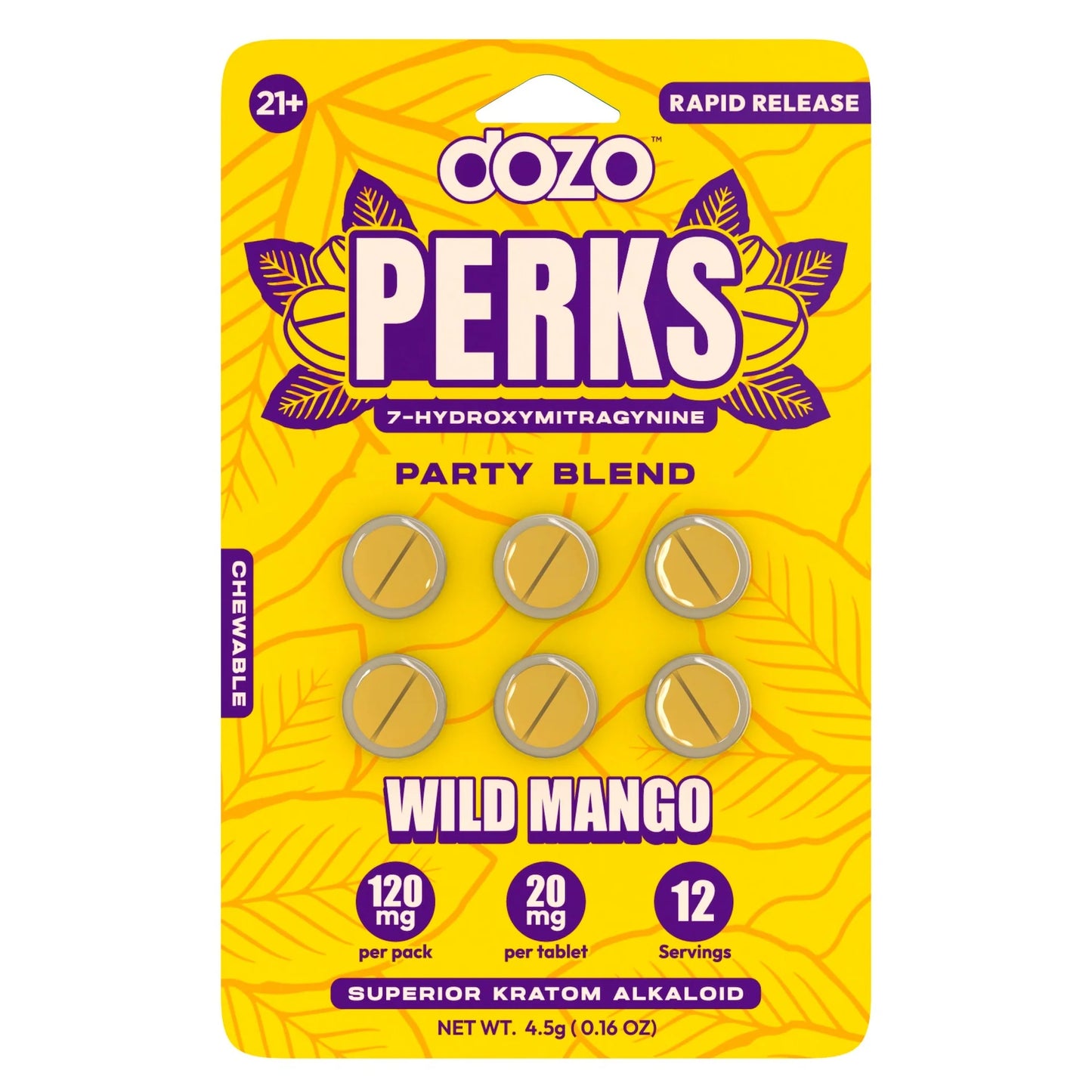 Dozo Perks 7-Hydroxymitragynine Kratom 6CT