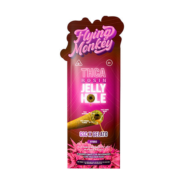 Flying Monkey THCA Rosin Jelly Hole Pre-Rolls | (2PK) 3.3g