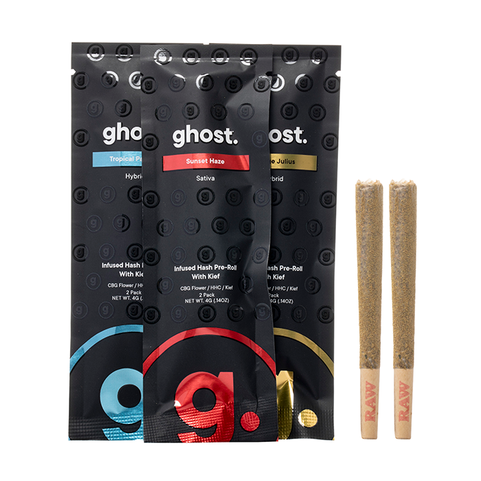 Ghost Hemp Infused Hash With Kief Pre Rolls 4G