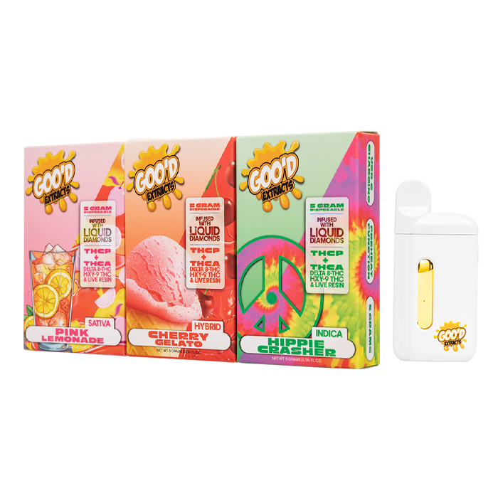 Goo'd Extracts Delta-8 + HXY9 + THC-P + THC-A Live Resin Disposable 5G