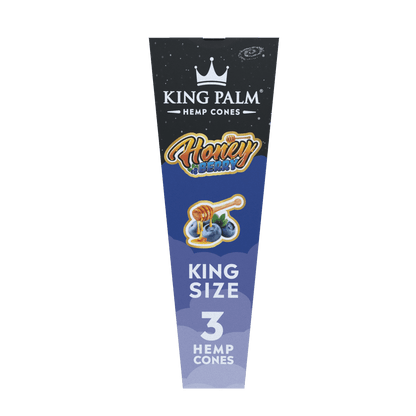 King Palm - KING SIZE Hemp Cones - 3 Counts Per Pack - 30 Packs Per Box