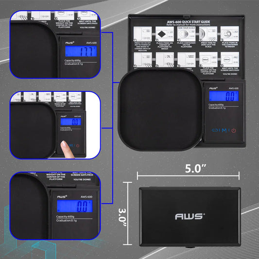 AWS DIGITAL SCALE 600 0.1G