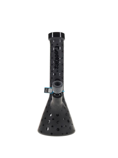 Cookies 14'' V Beaker Waterpipe - Black Logo