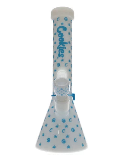 Cookies 14'' V Beaker Waterpipe - White Logo