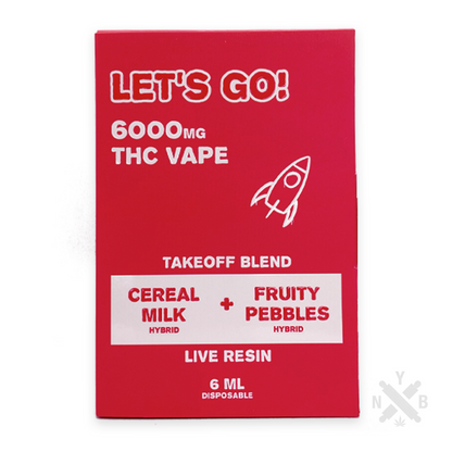 Let's Go! 6000mg Takeoff Blend THC | 6ml Disposable