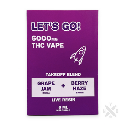 Let's Go! 6000mg Takeoff Blend THC | 6ml Disposable