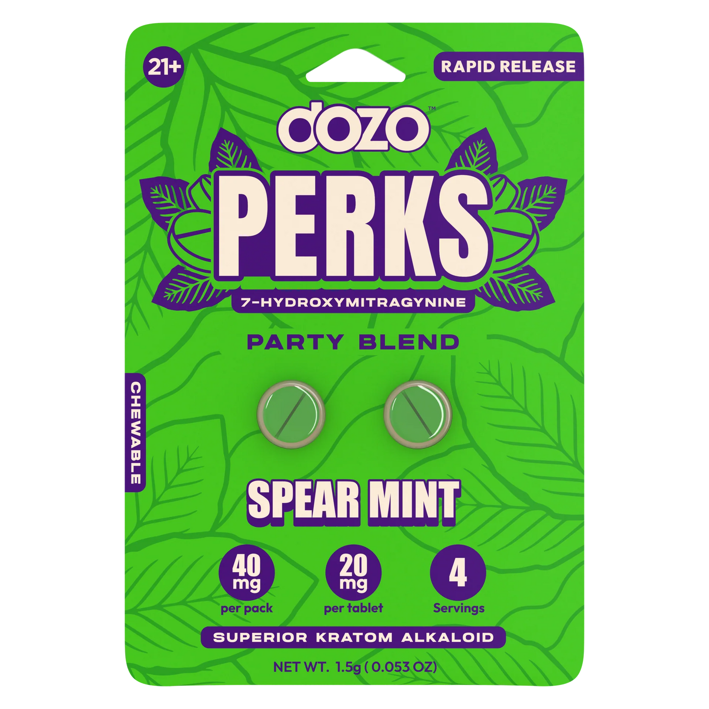 Dozo Perks 7-Hydroxymitragynine Kratom 2CT