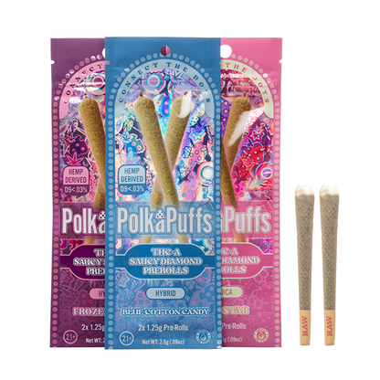 Polka Puffs THC-A Saucy Diamonds Pre Rolls