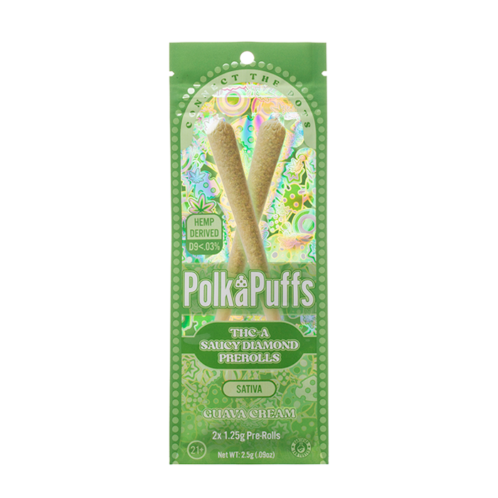 Polka Puffs THC-A Saucy Diamonds Pre Rolls