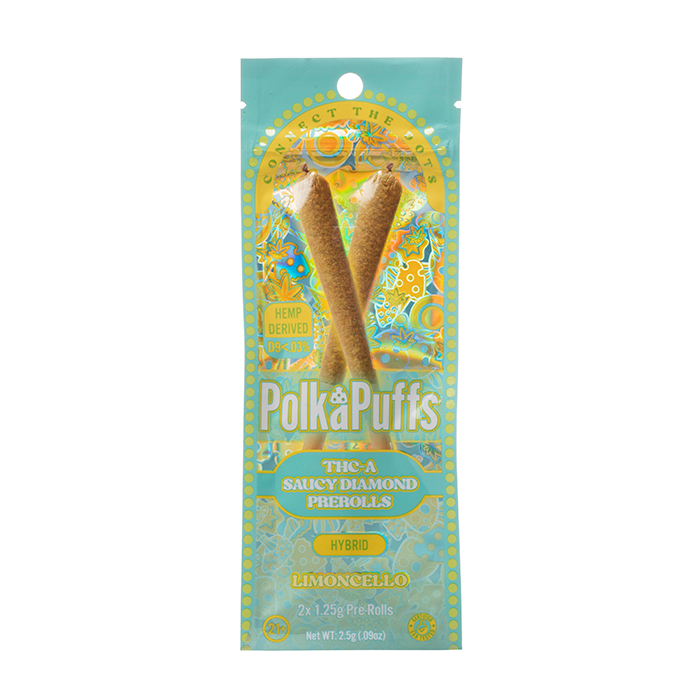 Polka Puffs THC-A Saucy Diamonds Pre Rolls